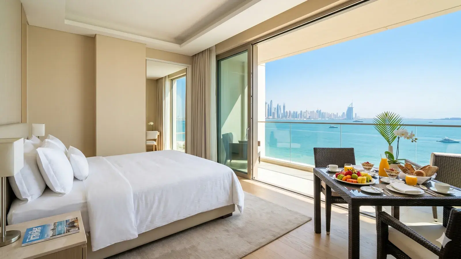 5-star recovery hotel room with panoramic city views — included in every MedVoyage package